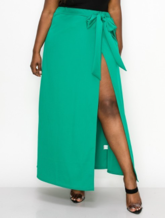 Scuba Wrap Maxi Skirt