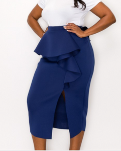 Blueberry Peplum Skirt